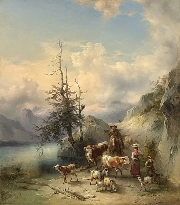 Il ritorno della mandria dagli alti pascoli 1855